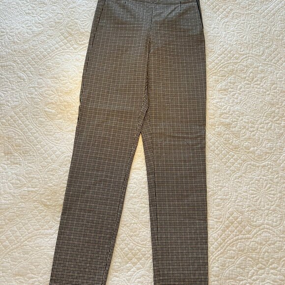Dynamite Stretch Gingham Plaid Legging Pants with Side Zipper - Picture 5 of 8